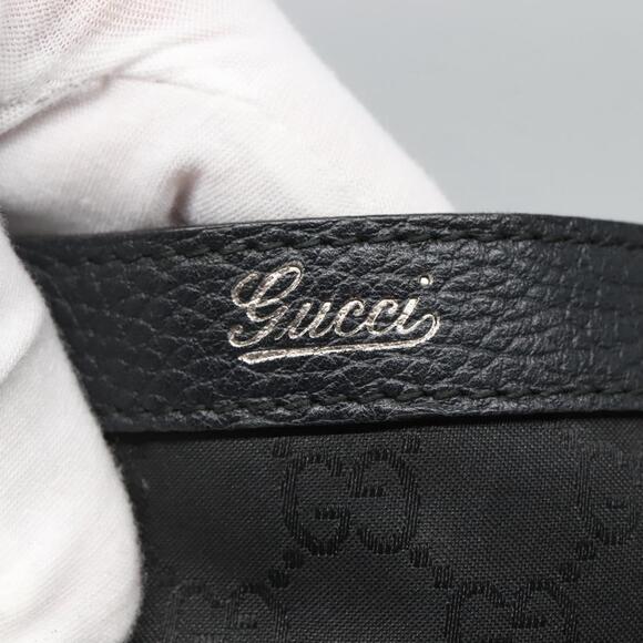 GUCCI GG Canvas Tote Bag Nylon Outlet Black Silver - Picture 15 of 16